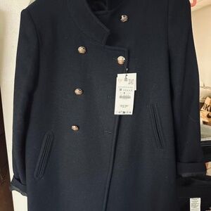 Zara DOUBLE BREASTED WOOL BLEND COAT